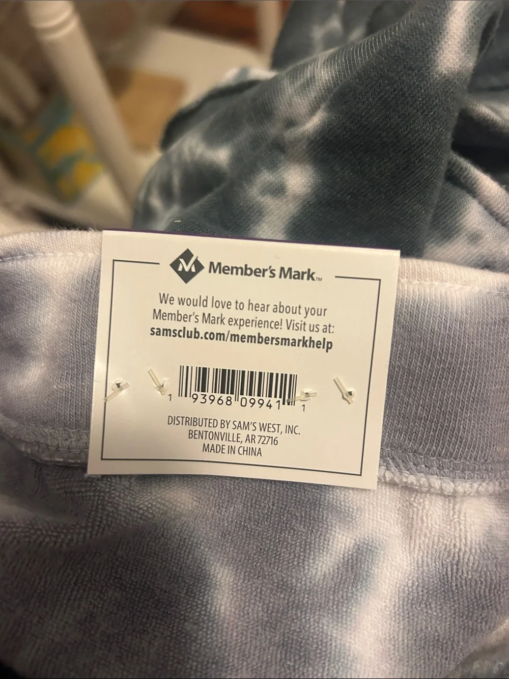 NWT Women's Tie-Dye Athletic Lounge Shorts - Gray/White